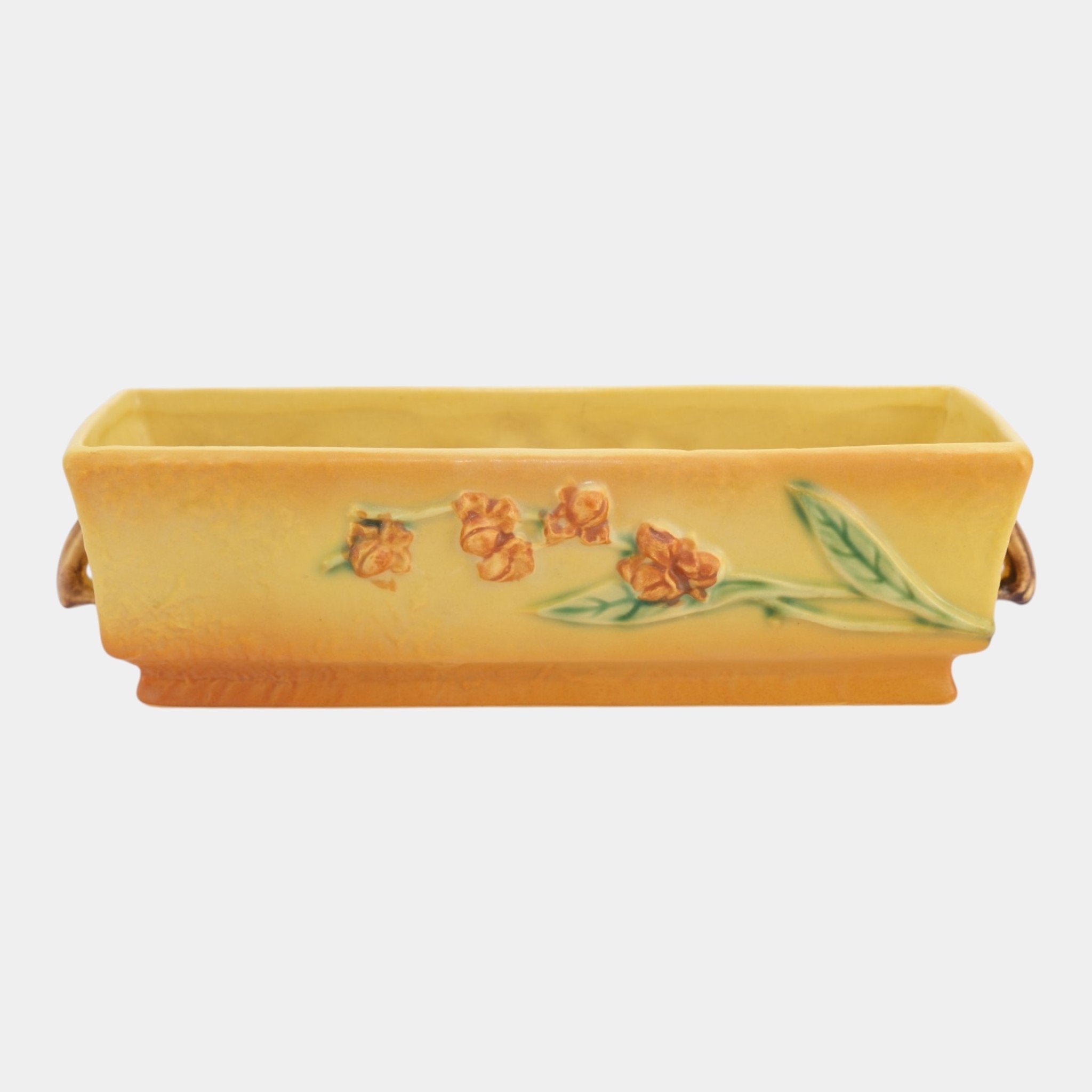 Roseville Bittersweet Yellow 1951 Mid Century Modern Window Box