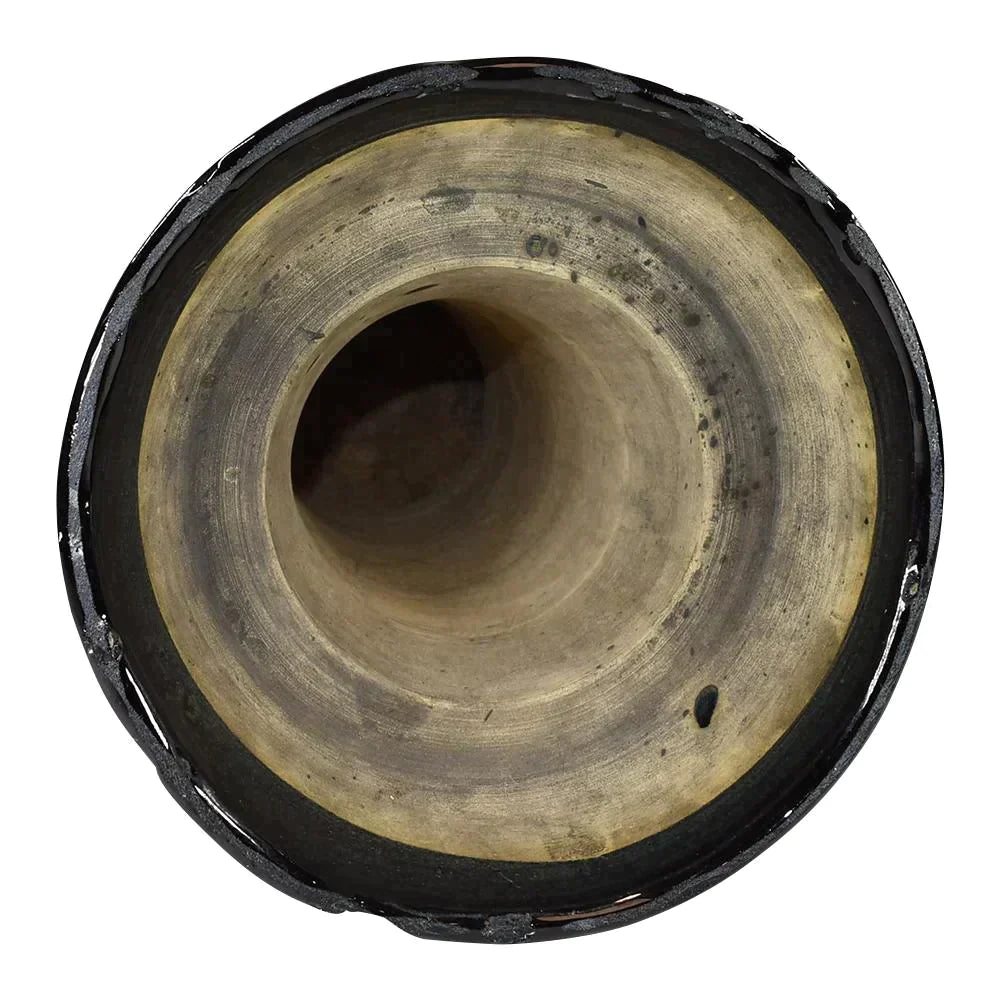 Roseville Blended Majolica Early 1900s Art Pottery Lily Jardiniere Pedestal 537 - Just Art Pottery