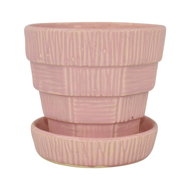 McCoy 1953 Vintage Mid Century Modern Art Pottery Pink Flower Pot Planter 19-5