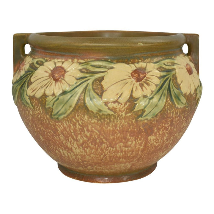 Roseville Dahlrose 1928 Vintage Art Pottery Ceramic Jardiniere Planter 614-9