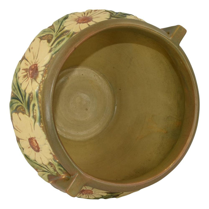 Roseville Dahlrose 1928 Vintage Art Pottery Ceramic Jardiniere Planter 614-9