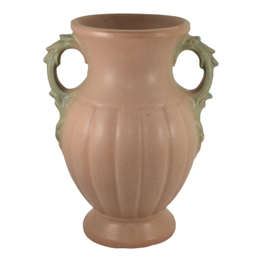 McCoy 1932 Mid Century Modern Art Pottery Matte Brown Large Ceramic Vase 45 - Just Art Pottery