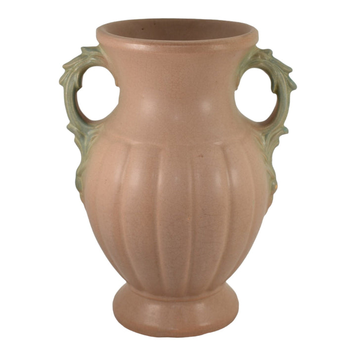 McCoy 1932 Mid Century Modern Art Pottery Matte Brown Large Ceramic Vase 45 - Just Art Pottery