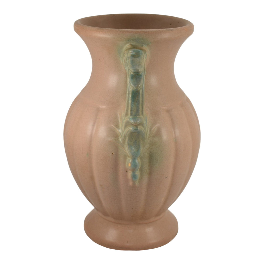 McCoy 1932 Mid Century Modern Art Pottery Matte Brown Large Ceramic Vase 45 - Just Art Pottery
