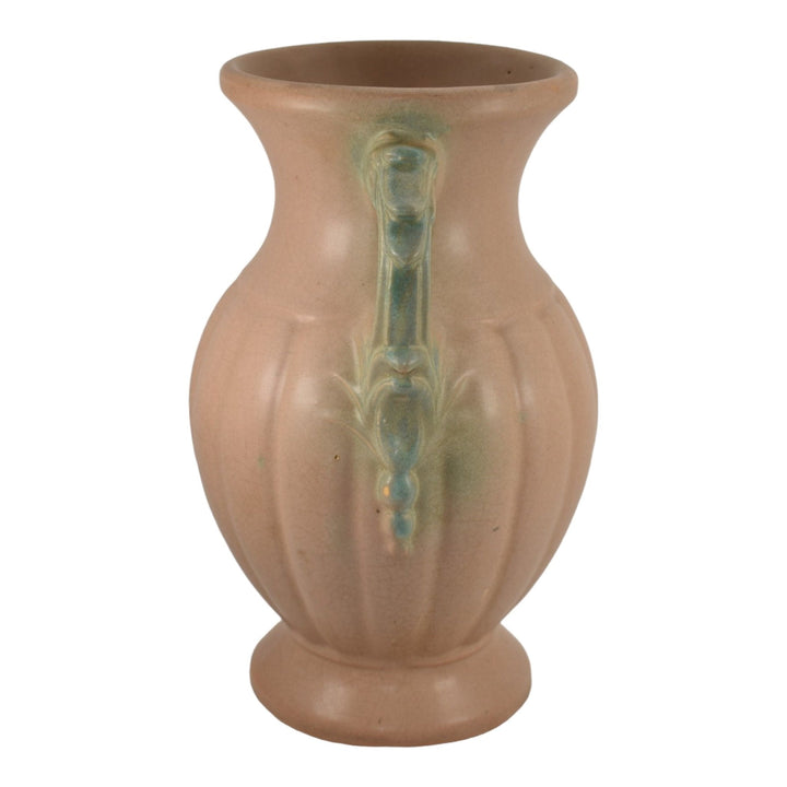 McCoy 1932 Mid Century Modern Art Pottery Matte Brown Large Ceramic Vase 45 - Just Art Pottery