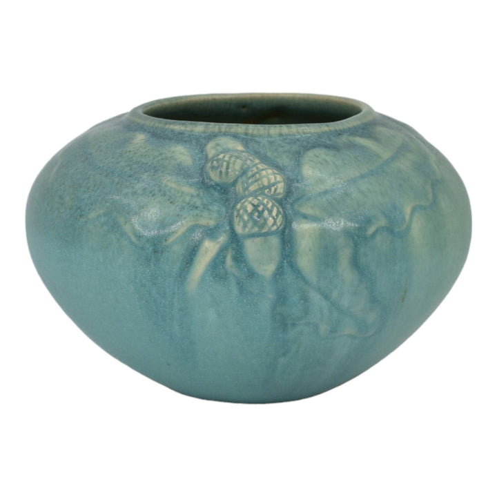 Van Briggle 1914 Arts And Crafts Pottery Aqua Blue Acorn Ceramic Vase 670