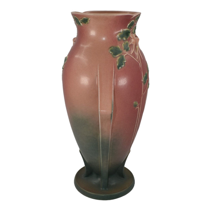 Roseville Columbine Pink 1941 Mid Century Modern Pottery Ceramic Vase 26-14