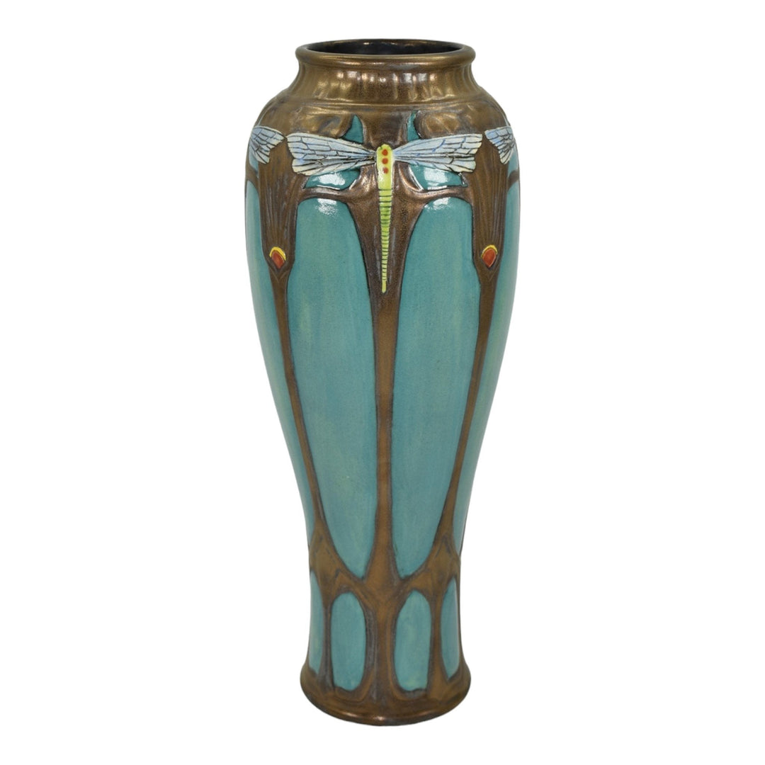 Calmwater Designs Stephanie Young Studio Pottery Dragonfly Turquoise Vase - Just Art Pottery