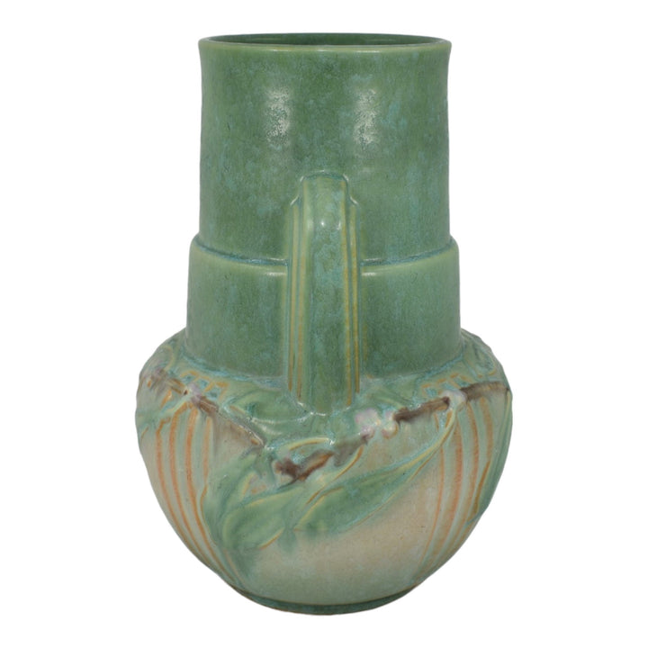 Roseville Laurel Green 1934 Vintage Art Deco Pottery Ceramic Vase 674-9