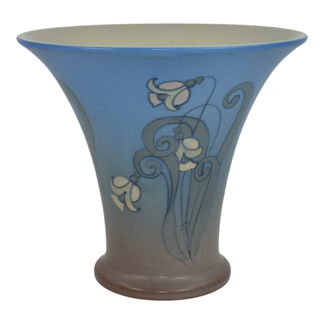 Rookwood 1923 Vintage Arts And Crafts Pottery Blue Ceramic Vase 2264E McDonald