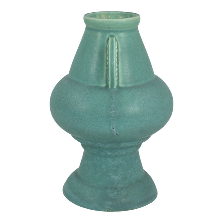 Amaco American Art Clay 1930s Vintage Art Deco Pottery Green Ceramic Vase 51