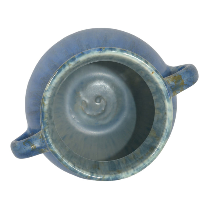 Roseville Tourmaline Blue 1933 Vintage Art Deco Pottery Ceramic Vase A-517-6
