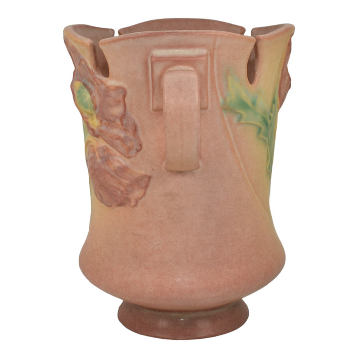 Roseville Poppy Pink 1938 Vintage Art Deco Pottery Ceramic Vase 869-7
