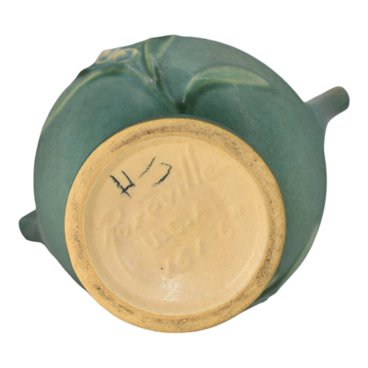 Roseville Foxglove Green 1942 Mid Century Modern Pottery Ceramic Bud Vase 161-6