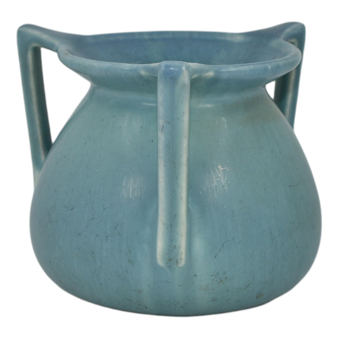 Rookwood 1921 Vintage Arts And Crafts Pottery Matte Blue Ceramic Vase 354