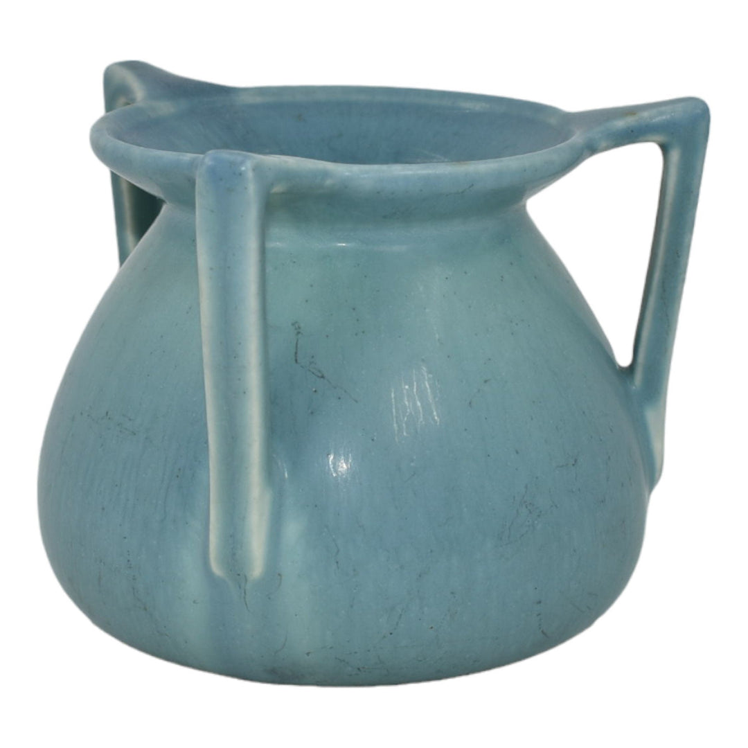 Rookwood 1921 Vintage Arts And Crafts Pottery Matte Blue Ceramic Vase 354 - Just Art Pottery