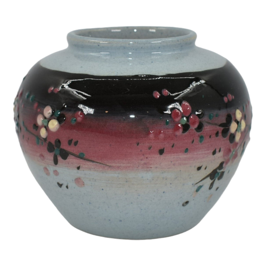 Weller Eocean Late Line 1898-1918 Pottery Squeeze Bag Hand Painted Ceramic Vase - Just Art Pottery