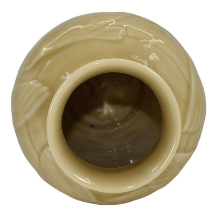 Rookwood 1948 Mid Century Modern Pottery Birds In Flight Tan Porcelain Vase 6486 - Just Art Pottery