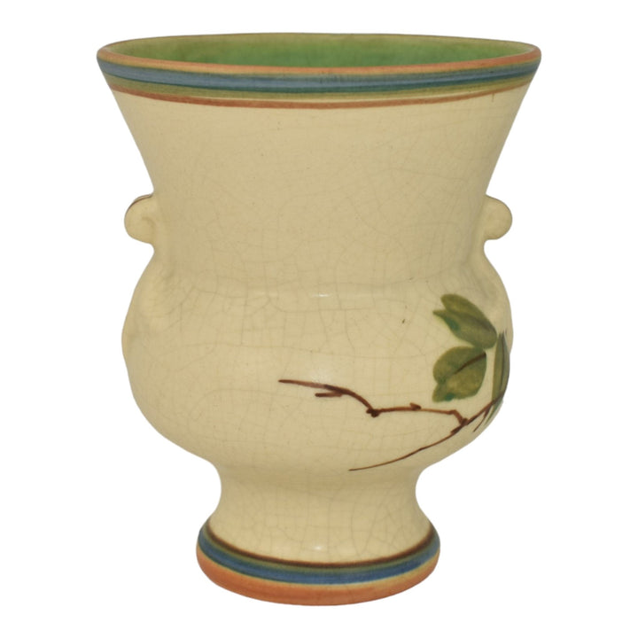 Weller Bonito 1927-33 Vintage Art Pottery Hand Painted Pink Rose Vase Axline - Just Art Pottery