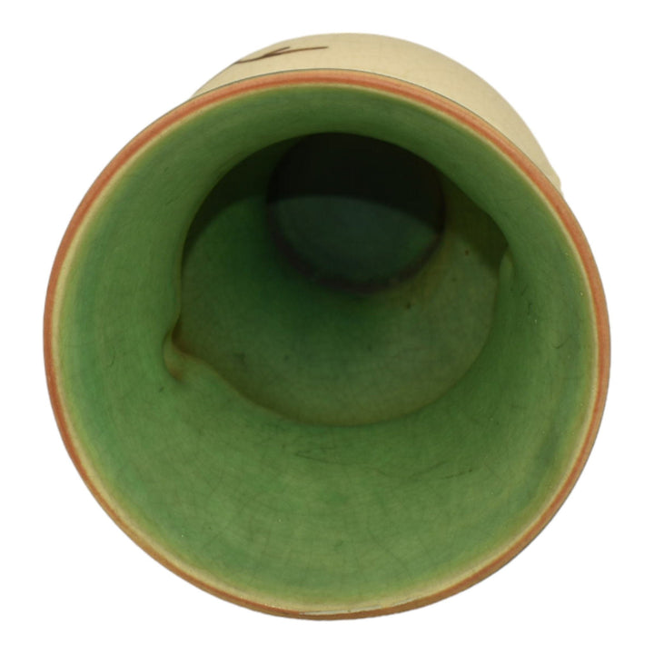 Weller Bonito 1927-33 Vintage Art Pottery Hand Painted Pink Rose Vase Axline - Just Art Pottery