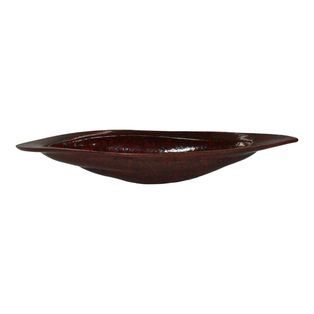 Roseville Capri Mottled Red 1954 Mid Century Modern Pottery Ceramic Bowl 531-14 - Just Art Pottery