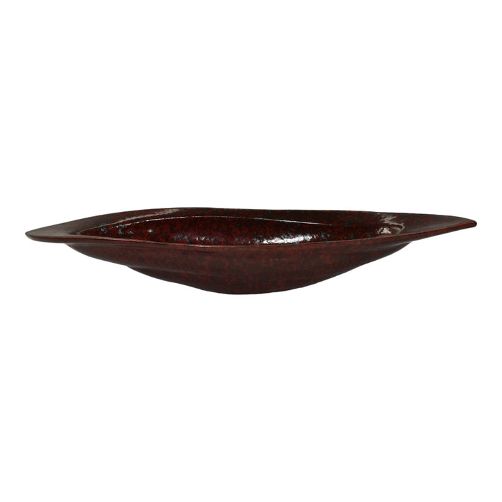 Roseville Capri Mottled Red 1954 Mid Century Modern Pottery Ceramic Bowl 531-14 - Just Art Pottery
