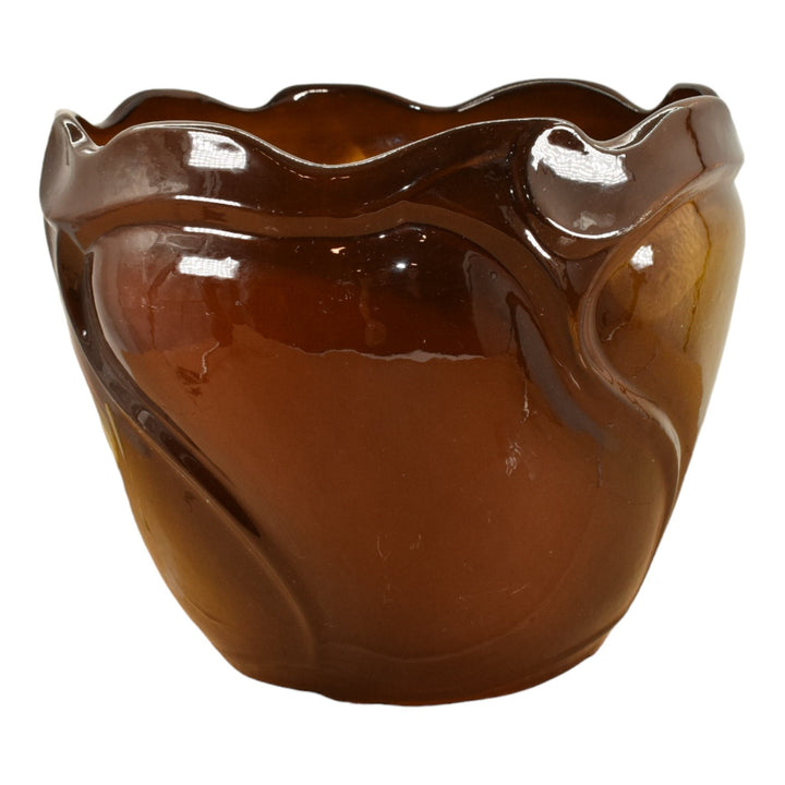 McCoy Loy Nel Art 1900s Art Pottery Standard Glaze Grapes Jardiniere Planter - Just Art Pottery