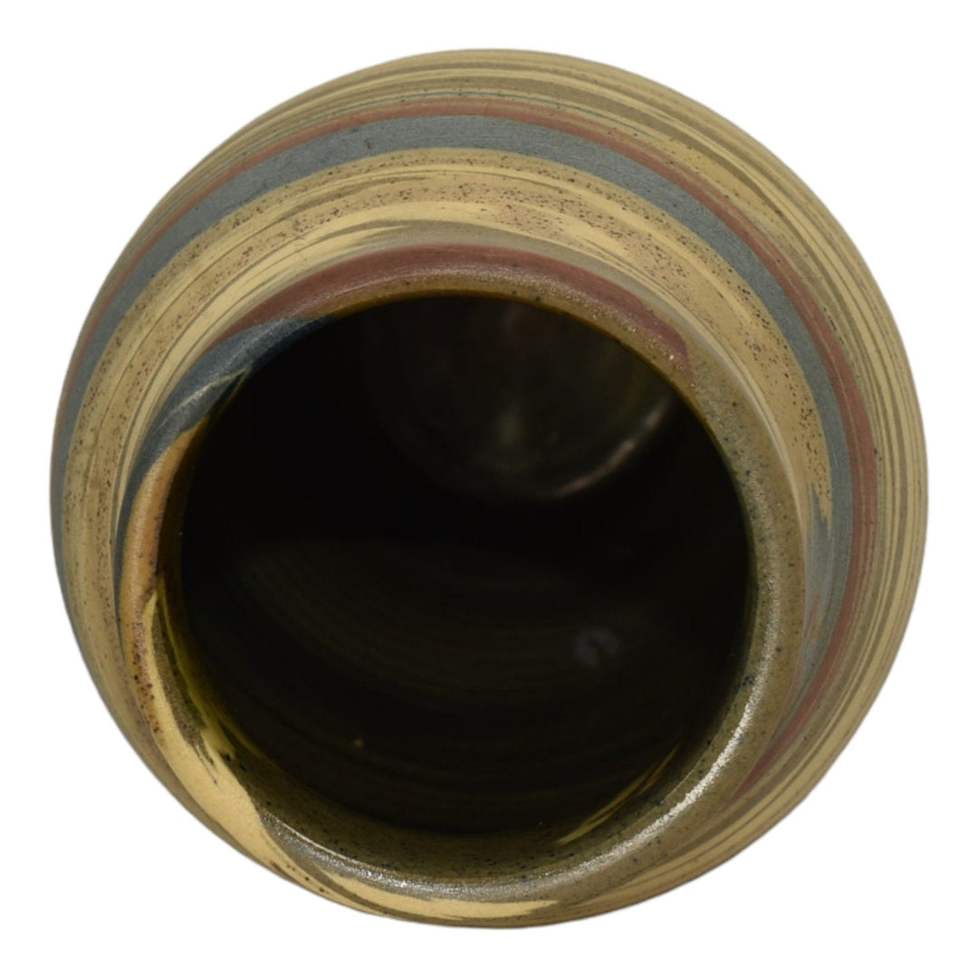 Niloak Mission Swirl 1925-30s Vintage Hand Made Art Pottery Brown Ceramic Vase - Just Art Pottery