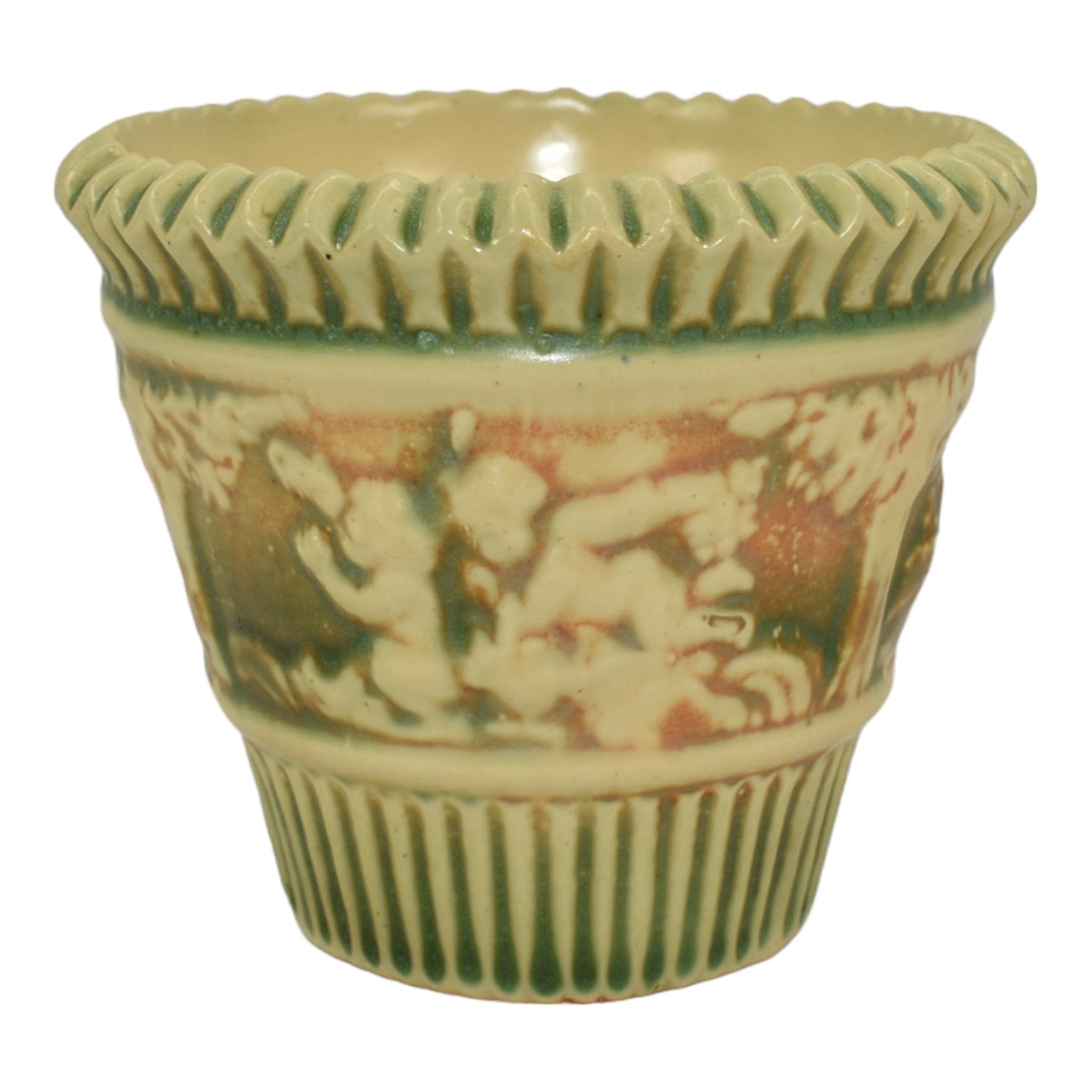 Roseville Donatello 1916 Vintage Art Pottery Ceramic Flower Pot Plante