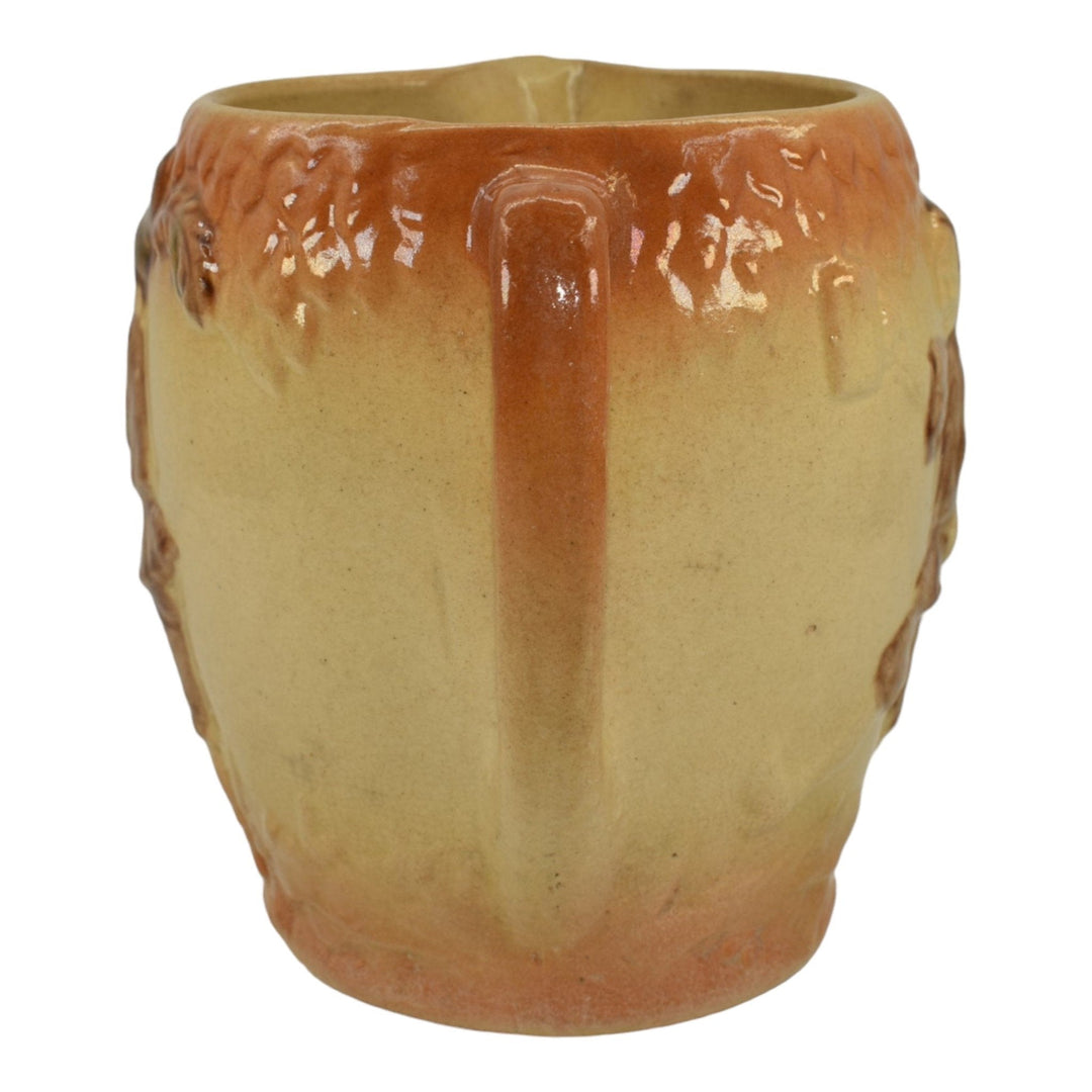 Roseville Early Ware 1910-16 Vintage Pottery Brown Stoneware Pitcher The Boy - Just Art Pottery