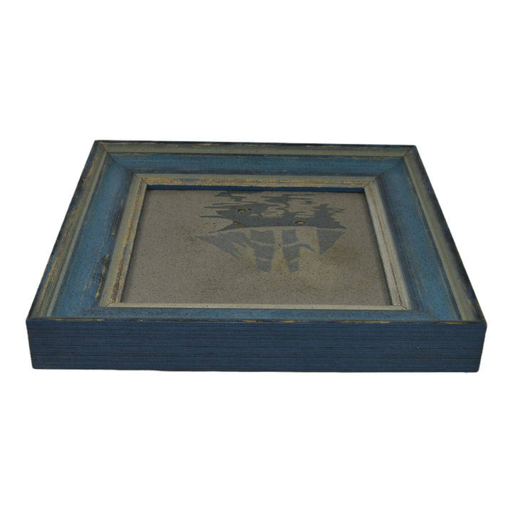 Marblehead Vintage Arts and Crafts Pottery Sailing Ship Gray Framed Ceramic Tile - Just Art Pottery