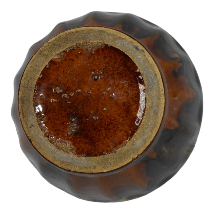 Brush McCoy 1930s Vintage Art Pottery Brown Onyx Blended Ceramic Vase - Just Art Pottery