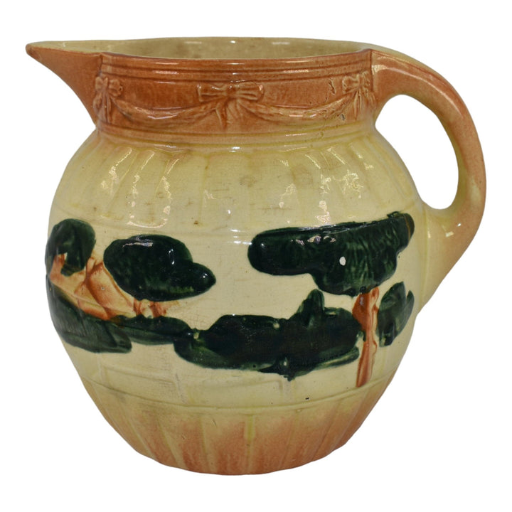 Roseville Early Ware 1910-16 Vintage Art Pottery Ceramic Landscape Pitcher - Just Art Pottery