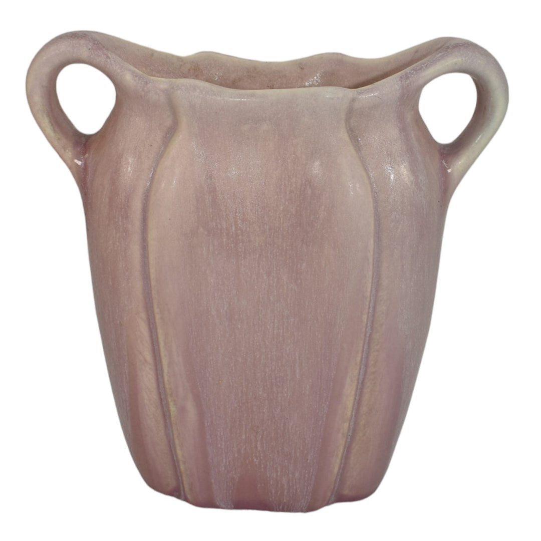 Muncie 1920s Vintage Art Deco Pottery Purple Ceramic Pillow Vase TA 192-6 - Just Art Pottery