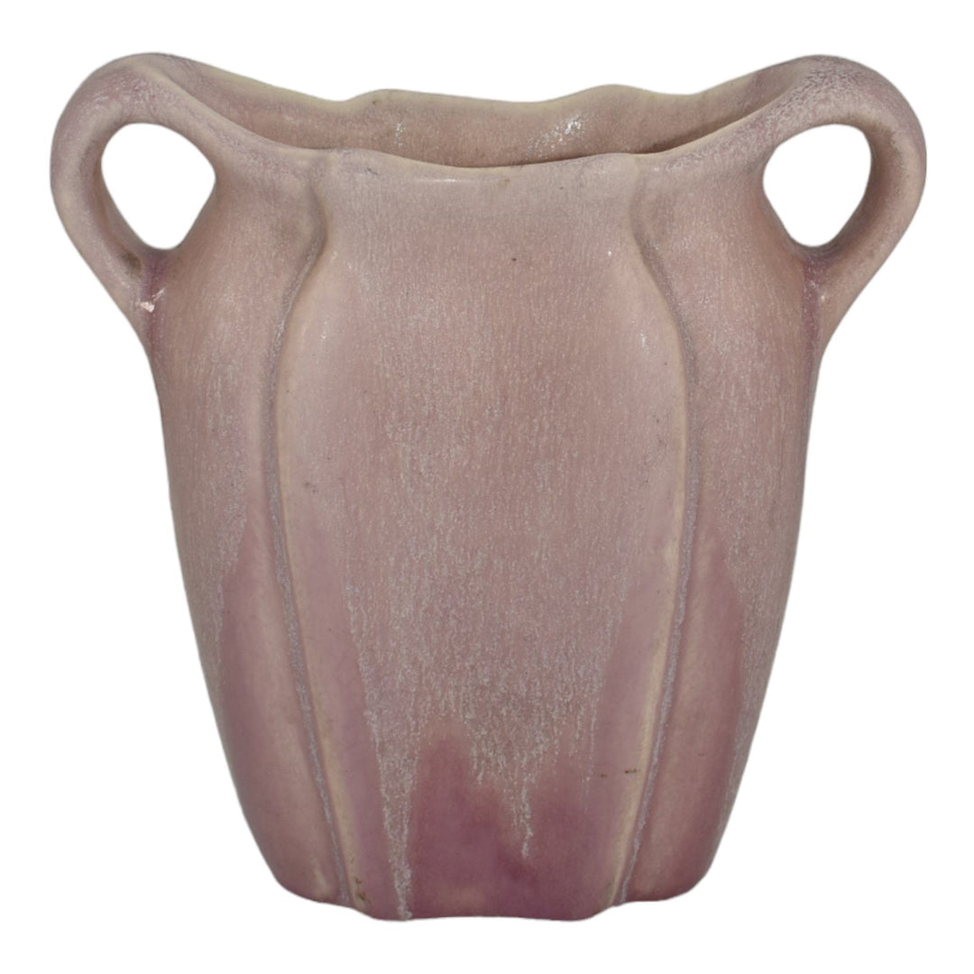 Muncie 1920s Vintage Art Deco Pottery Purple Ceramic Pillow Vase TA 192-6 - Just Art Pottery