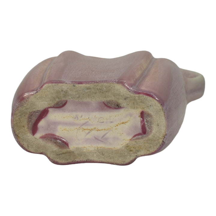 Muncie 1920s Vintage Art Deco Pottery Purple Ceramic Pillow Vase TA 192-6 - Just Art Pottery