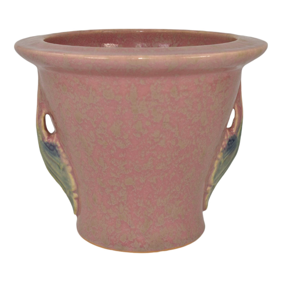 Roseville Tuscany Pink 1927 Vintage Art Deco Pottery Ceramic Flower Pot Planter - Just Art Pottery