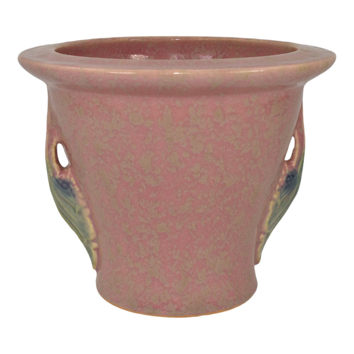 Roseville Tuscany Pink 1927 Vintage Art Deco Pottery Ceramic Flower Pot Planter - Just Art Pottery