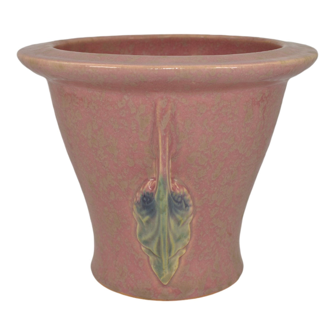 Roseville Tuscany Pink 1927 Vintage Art Deco Pottery Ceramic Flower Pot Planter - Just Art Pottery