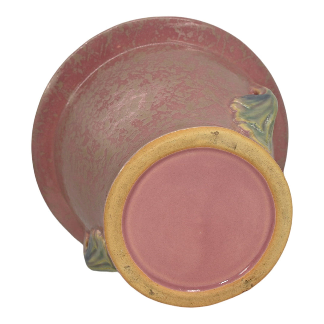 Roseville Tuscany Pink 1927 Vintage Art Deco Pottery Ceramic Flower Pot Planter - Just Art Pottery