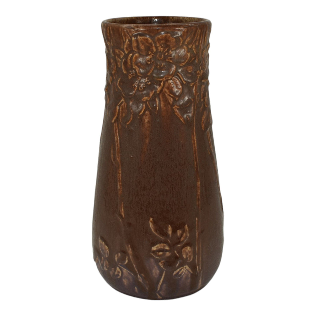 Rookwood 1914 Arts and Crafts Pottery Brown Purple Ceramic Flower Vase 1709 - Just Art Pottery