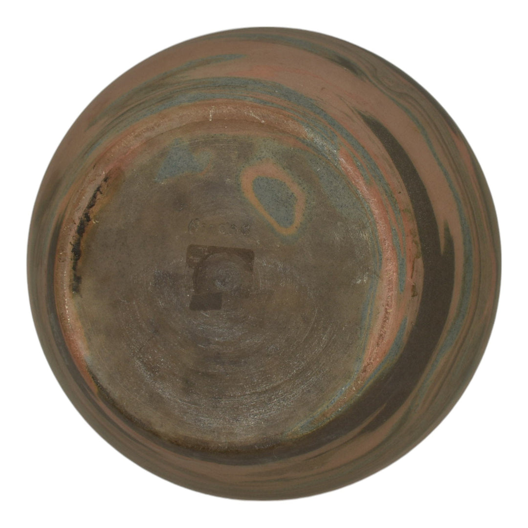 Niloak Mission Swirl 1910-24 Vintage Hand Made Art Pottery Brown Ceramic Vase - Just Art Pottery