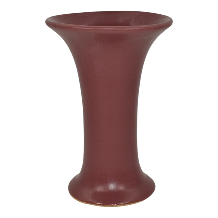 Zanesville Stoneware 1930s Vintage Arts And Craft Pottery Purple Ceramic Vase 4 - Just Art Pottery