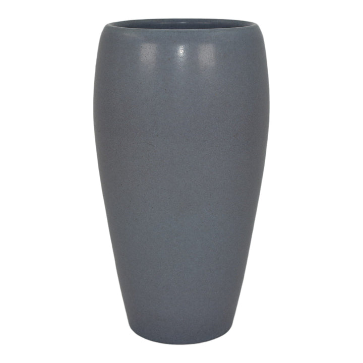 Marblehead Vintage Arts and Crafts Pottery Classically Shaped Gray Vase Shape 15 - Just Art Pottery