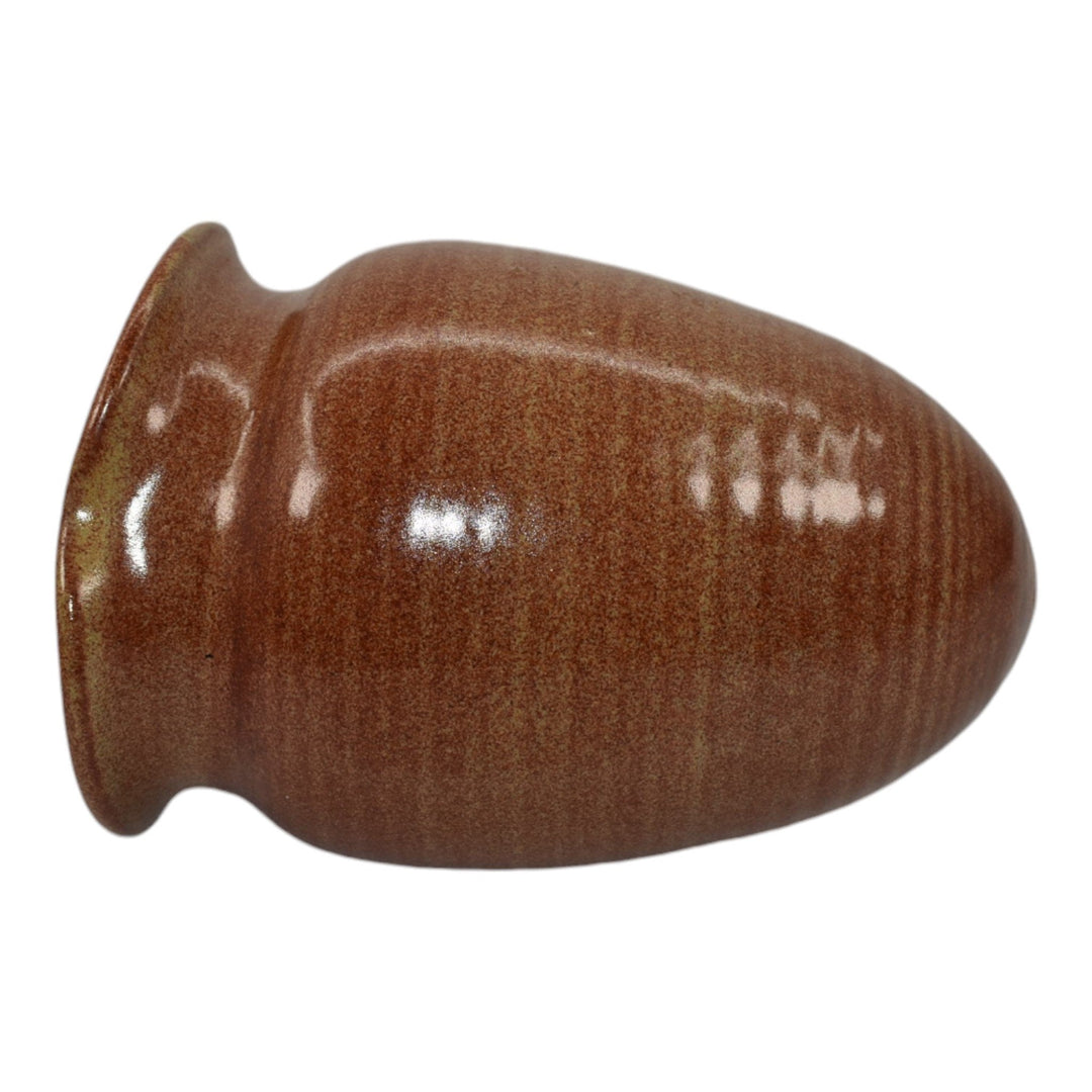 Marblehead Vintage Arts and Crafts Hand Thrown Pottery Brown Ceramic Wall Pocket - Just Art Pottery