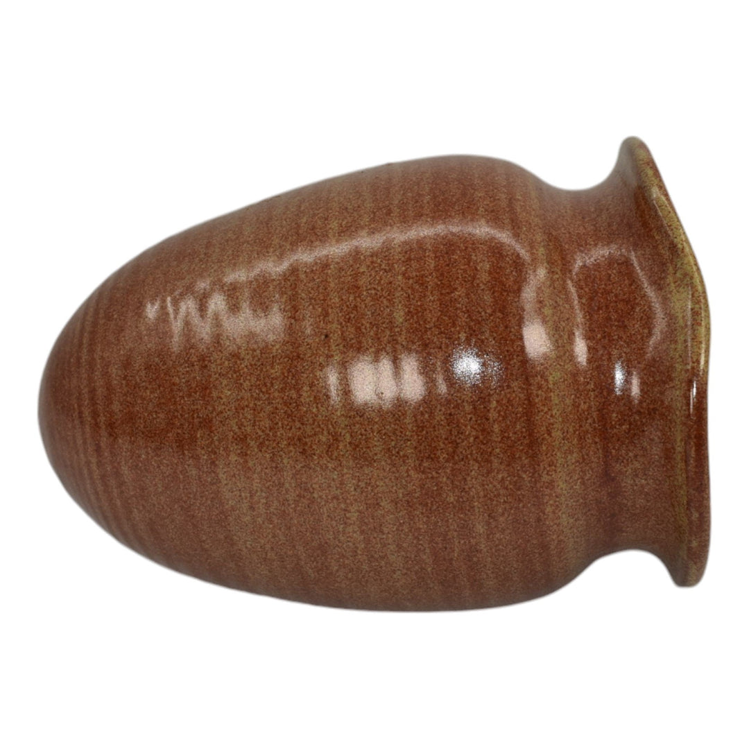 Marblehead Vintage Arts and Crafts Hand Thrown Pottery Brown Ceramic Wall Pocket - Just Art Pottery