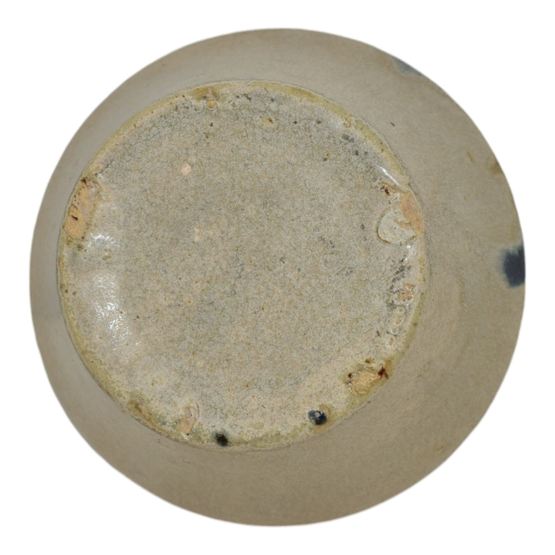 Zanesville Stoneware 1930s Vintage Art Deco Pottery Blue Zasko Ceramic Vase 18 - Just Art Pottery