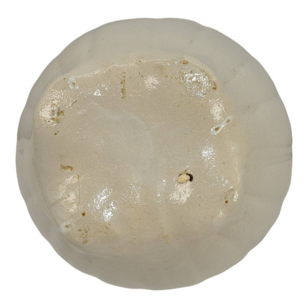 Zanesville Stoneware 1930s Vintage Art Pottery White Ceramic Bowl - Just Art Pottery