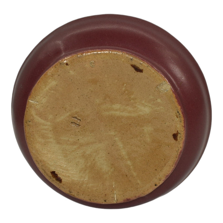 Zanesville Stoneware 1930s Vintage Arts And Craft Pottery Red Ceramic Vase 11 - Just Art Pottery