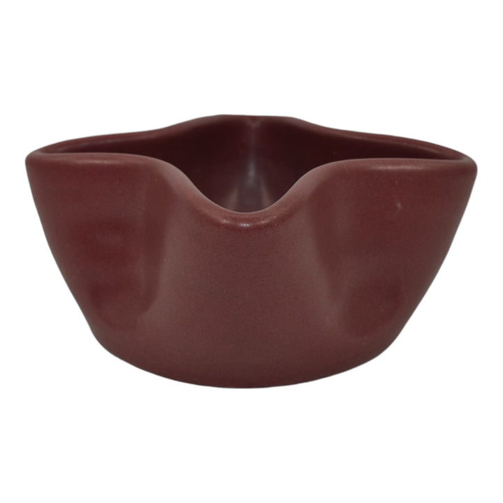 Zanesville Stoneware 1930s Vintage Arts And Craft Pottery Red Ceramic Bowl - Just Art Pottery